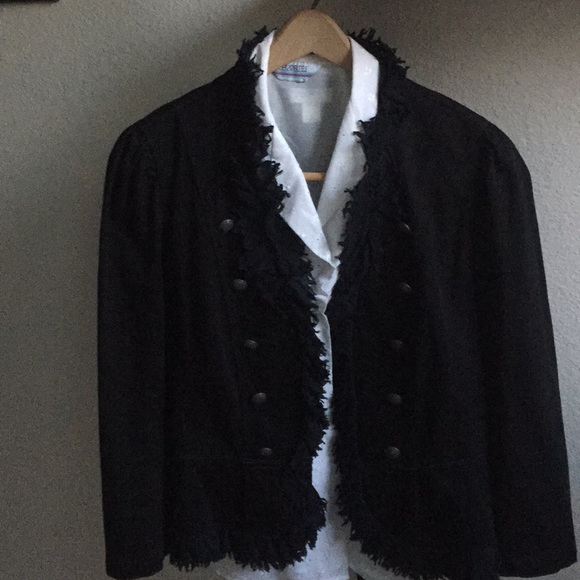 LOFT Jackets & Blazers - 🔥 NWOT Fantastic Loft Black Ruffle Fringe Jacket